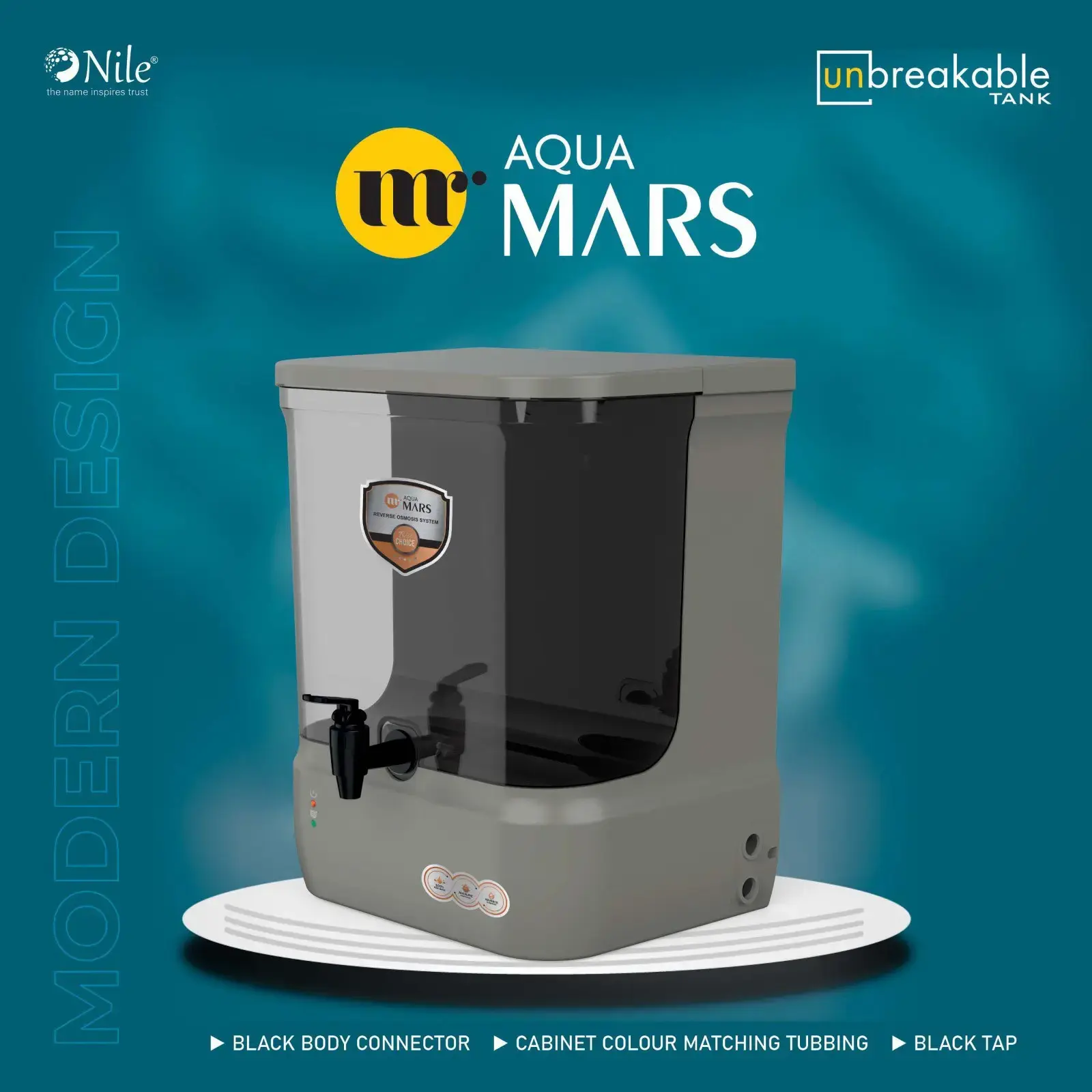 Aqua Mars Grey With Black Ro Alkaline